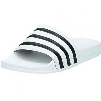 Adidas Adilette Slides - White/Core Black, Unisex Flip Flops