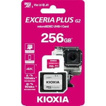 Tarjeta MicroSD Kioxia Exceria Plus G2 256GB UHS-I Clase 10 con Adaptador