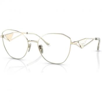 Prada PR 52ZV ZVN1O1 Women's Eyeglasses Gold Size 53 - Blue Light Block Available