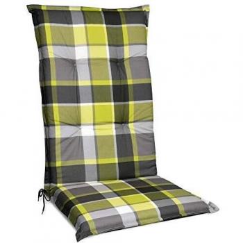 Cojín de Silla de Jardín Beautissu Verde 120x50x6cm - Alto Respaldo