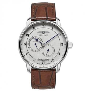 Zeppelin Friedrichshafen Automatic Men's Watch with Brown Leather Strap 40mm