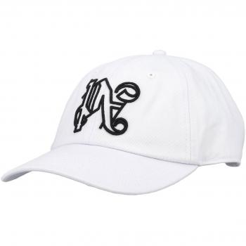Palm Angels White Monogram Cap, Caps, male, White, Size: ONE SIZE