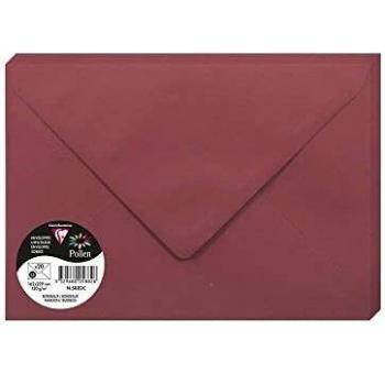 Clairefontaine 5652 C Pack de 20 sobres 16,20 x 22,90 x 0,10 cm, color granate 16.20 x 22.90 x 0.10