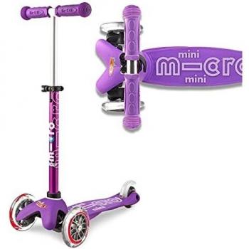 Micro® Mini Deluxe, Original Design, Patinete 3 Ruedas, 2-5 Años, Peso 1,95kg, Carga Máx: 50kg, Altura 48-68cm, Ruedas PU 120/80mm, Rodamientos ABEC 9, Plataforma antideslizante