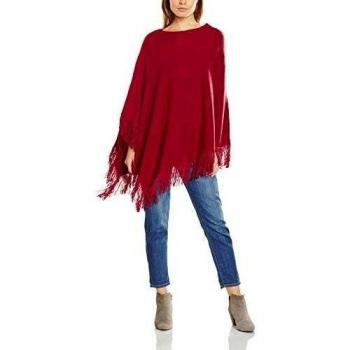 Blue Seven Da, Poncho para Mujer, Rot