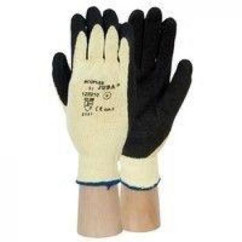 Juba - Guante poliester algodón palma latex negro talla 9