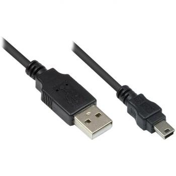 Cable USB 2.0 A a Mini-USB B de 0,15 m - Macho/Macho, Negro