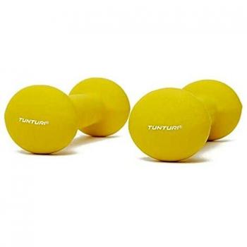 Tunturi 14TUSCL375 Mancuernas, Unisex Adulto, Amarillo, 1.5 kg