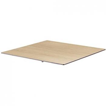 Mesa cuadrada Oviala de 70 x 70 cm con laminado de roble natural
