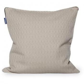 Funda de Cojín Decorativo Herringbone Beige 50x50 cm, 86% Algodón 14% Poliéster