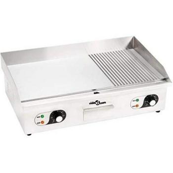 vidaXL Plancha Eléctrica de Cocina Acero Inoxidable 4400 W Parrilla de Asar
