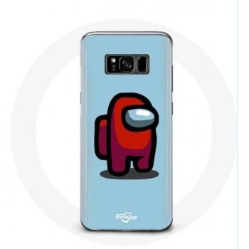 Funda Samsung Galaxy S8 Among Us con fondo azul
