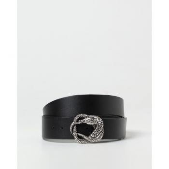Just Cavalli Black Leather Belt for Men - Size 105 CM