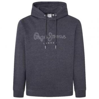 Pepe Jeans New Nouvel Adjustable Hooded Sweatshirt for Men, Graphite Grey, Size S