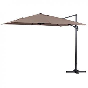 Viva Green 68257 Sun 3 sombrilla jardín Separado Cuadrado Aluminio Topo 2,5 x 2,5 m