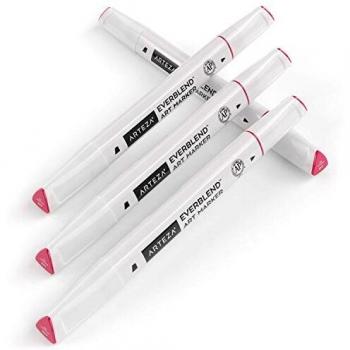 Arteza EverBlend rotuladores mezcladores color Rojo Frambuesa A45 | Juego de 4 | Rotuladores de alcohol con doble punta