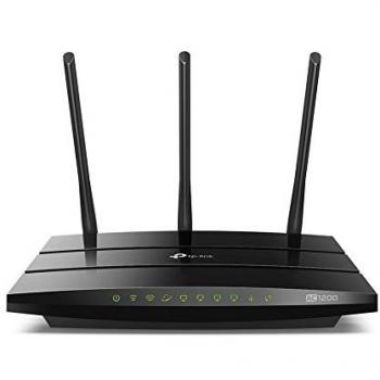 TP-Link Archer C1200 Dual-Band Gigabit Wireless Router - Black, AC 1200 Mbit/s, 5x RJ45 1000Mb/s, 1x USB