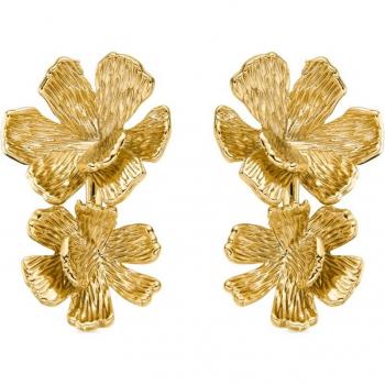 Pendientes Luxenter Shiwa Basic en baño de oro amarillo 18K
