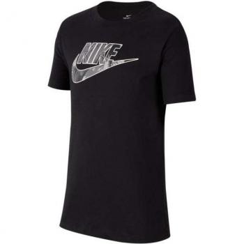 Nike B NSW tee Futura Fill Camiseta, Niños, Black/Atmosphere Grey, L
