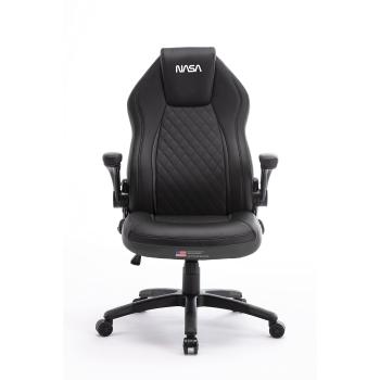 Silla Gaming Nasa Voyager Negra - Piel Sintética, Ruedas PU, Apoyabrazos Ajustables