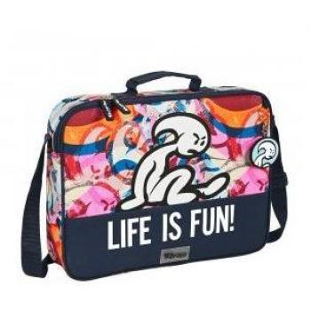 Cartera Extraescolares El Niño Life Is Fun 38x6x28cm