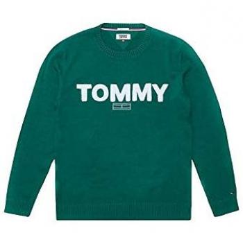 Jersey Tommy Denim TJM Bold Logo Verde Hombre XL 396