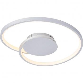 Lucande Enesa plafón LED redondo de metal gris con luz cálida, diseño moderno y eficiente energéticamente