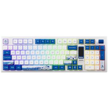 Santorini 5098B RGB Wireless Hot-Swappable Mechanical Gaming Keyboard with TFT Screen and Vertical Knob