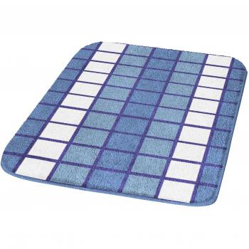 Alfombra de ba&ntilde;o Meusch Mosaik 70x120 cm azul marino