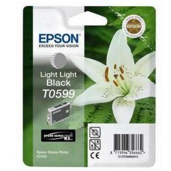 Epson T0599 UltraChrome K3 Light Light Black Ink Cartridge, 13ml, 520 pages - C13T05994010