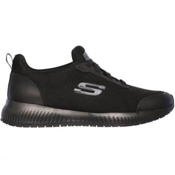 Zapatillas Skechers Work Squad SR Mujer Negras con Tecnología Antideslizante