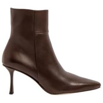 Botines de piel Neosens S3195 con tacón de 8 a 10 cm, color marrón, para mujer, con cremallera y estilo casual