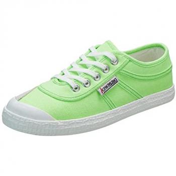 Zapatillas Kawasaki Originales Neon Verde Gecko para Mujer K202428, Tela, Planas, con Cordones, Casual, Talla 36 EU