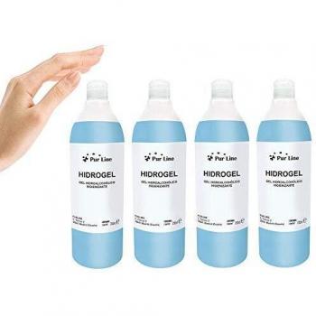 Pack de 4 Botellas de 250ml gel hidroalcohólico higienizante HIDROGEL Purline