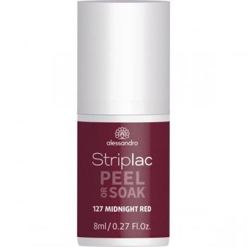 Alessandro Striplac Peel Or Soak Lacas de uñas 8 ml 127 - MIDNIGHT RED, Vegan Peel Or Soak, Vegan No. 127 Rojo medianoche