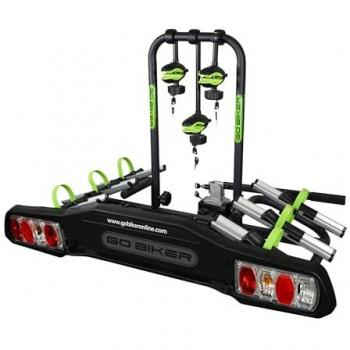 Portabicis de Enganche Ranger para 3 Bicicletas - Soporta 15kg por Carril - Chasis de Acero y Aluminio - Doble Cierre de Seguridad y Antirrobo