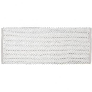 Alfombra de Baño 50 x 120 cm, Espesor 50 mm, Confort Táctil, Color Blanco