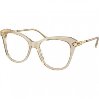 Swarovski SK2012 Col. 3003 Geometric Beige Brown Frame Sunglasses for Women, Size: 53 MM