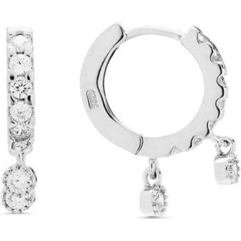 Pendientes Chardan de Plata de Ley 925 con baño de rodio