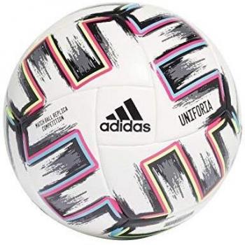 adidas UNIFO COM Balón de Fútbol, Men's, White/Black/Signal Green/Bright Cyan, 5