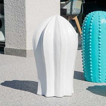 Escultura de Jardín Cactus Blanco 70 cm - Wanda Collection