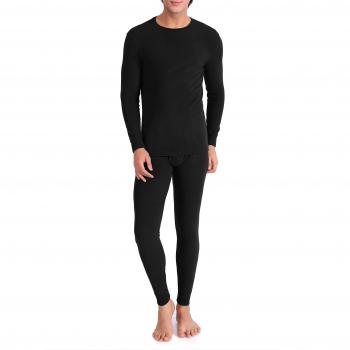 Genuwin Ropa Térmica para Hombre - Conjunto Extra-Warm de Poliacrílico con Forro Polar - Ropa Interior de Invierno Funcional para Running, Esquí, Montaña, Ciclismo, Fitness