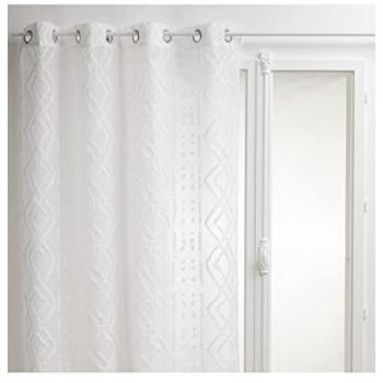 Cortina Voile Jacquard Sama 140x240 cm Blanca - Atmosphera