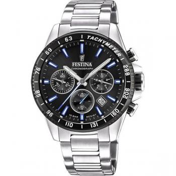 Festina Timeless Chronograph F20560/5 Reloj para Hombre con Caja de Acero Inoxidable 316L, Esfera Negra