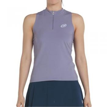Camiseta Sin Mangas Bullpadel Ourol Mujer - Ropa de pádel, color morado, diseño sin mangas, adecuada para mujeres