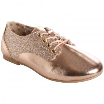 Vertbaudet Zapatos de Cordones de Material Sintético Niñas, Rosa