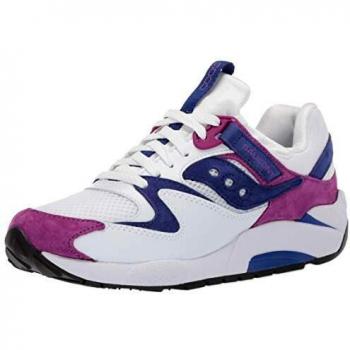 Saucony Men's Grid 9000 Sneaker, White/Purple, 11 UK