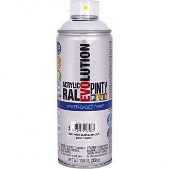 PINTYPLUS 95891 Pintura EN Spray Evolution Water-Based 520CC Gris Luminoso, RAL 7035 Light Grey, 65 mm