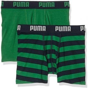 Puma Unterhose Stripe Print Boxer 2P Verde amazon green Talla:140