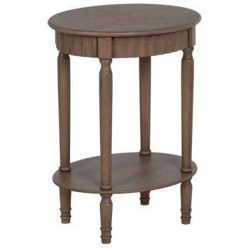 Mesa Auxiliar Marrón 50x40x66 cm - Originalidad Garantizada, Bigbuy Home, Ovalada Tallada de Madera